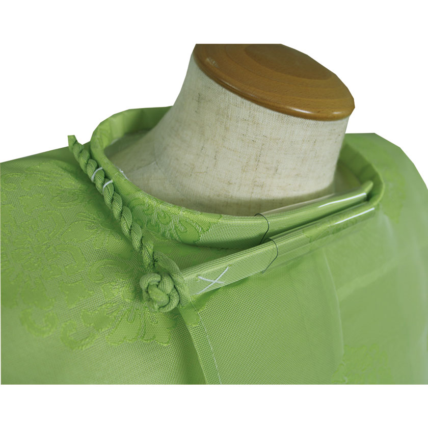 夏用狩衣 テトロン紗 唐花紋 緑色