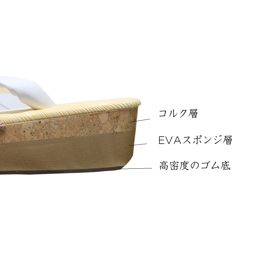 キルク芯ゴム底雨用草履 ビニール鼻緒
