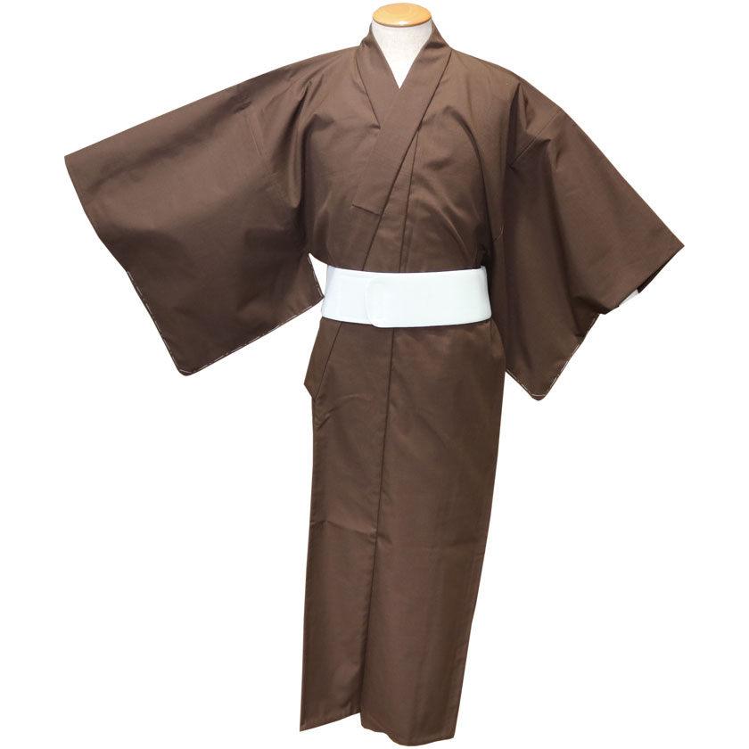 シルクウール紬白衣(色着物)